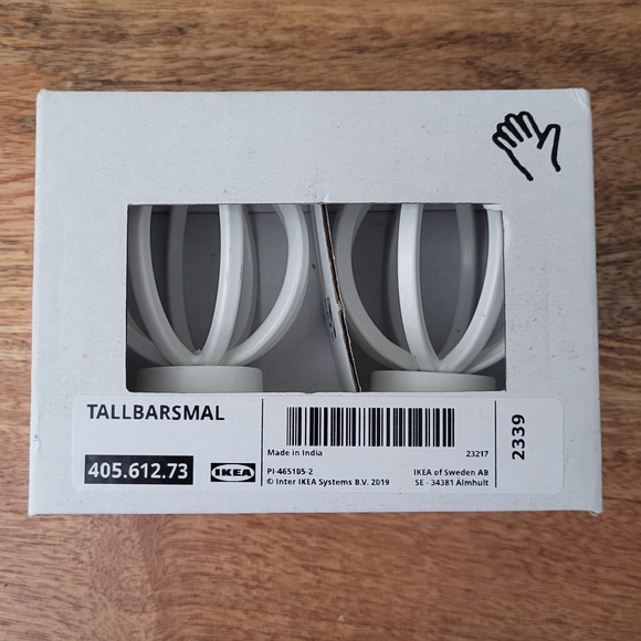 Ikea TALLBARSMAL 405.612.73 White Finials Curtains Decorative - Picture 1 of 3